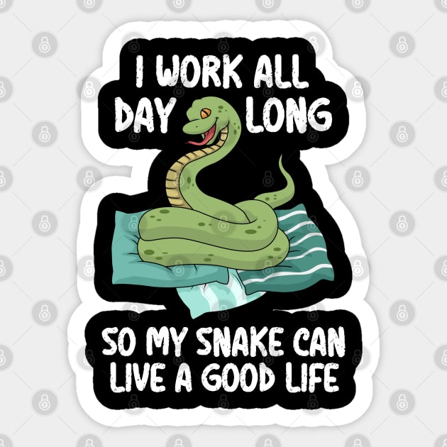 Funny Snake Gifts Women Snake Gift Men Herping Reptile Snake Sticker by PomegranatePower